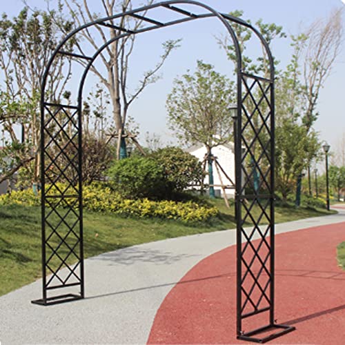 Rosenbogen Torbogen Garten Rankhilfe Pergola Spalier Rankgitter Metall Verzinkt Rankbogen Metall Stabil Für Pergola Terrasse Hinterhof Für Pflanzen Zur Unterstützung Von Rosen ( Color : Black , Size : von IDEAX