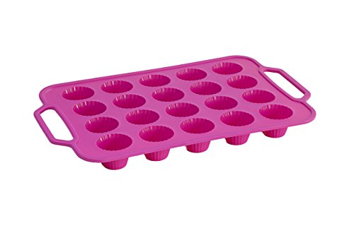 Idelice CU540 753A Backform für 20 Mini-Kuchen Silikon Rahmen gestärkt, 37,1 x 23 x 3 cm von IDELICE