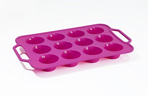 Idelice CU542 753A Backform für 12 Muffins, Silikon, verstärkte Bilderrahmen, 37,2 x 23 x 3,2 cm von IDELICE