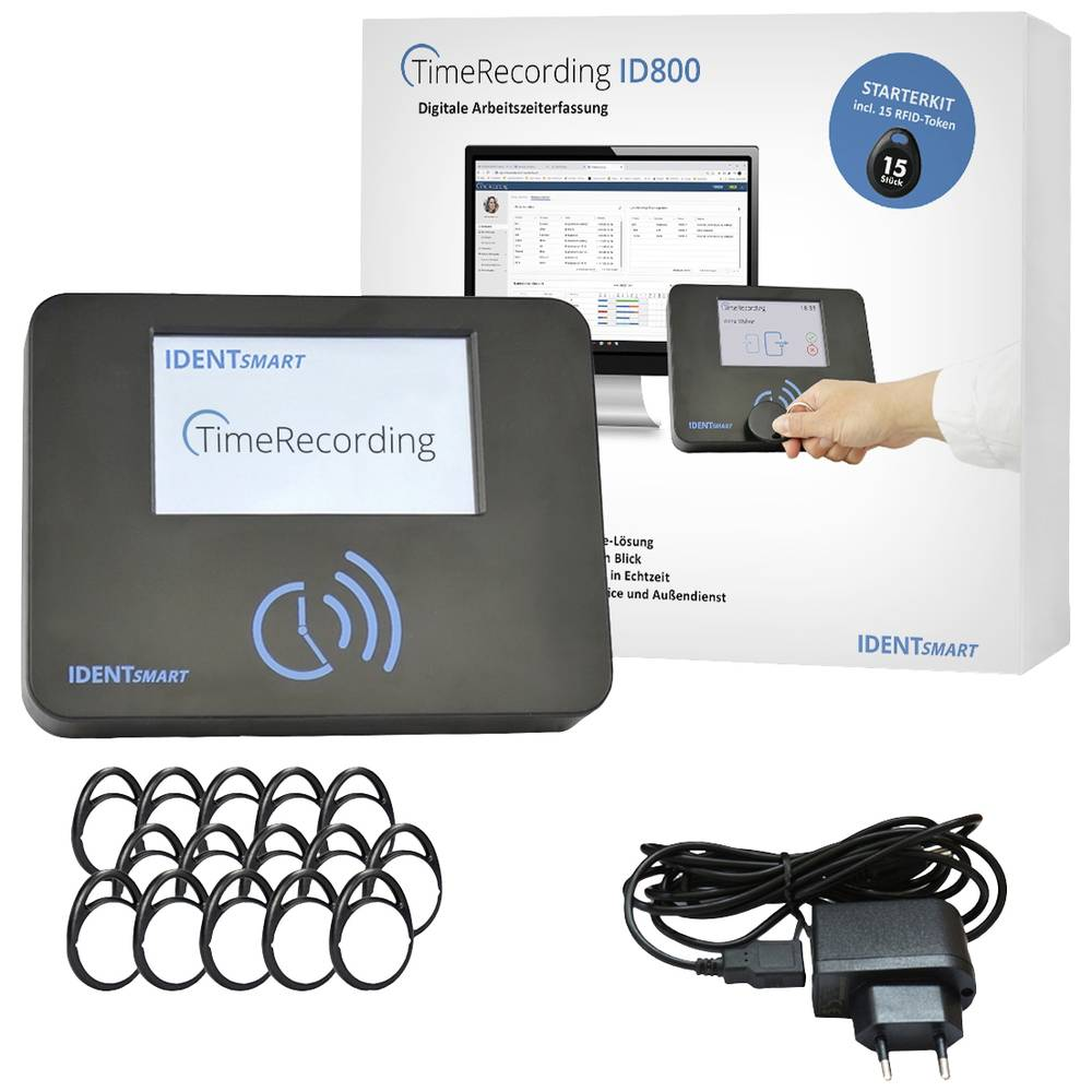 Iden Tsmart Id800 Basic Zeiterfassung Hauptgerät Starter Kit 15 Tokens B-Ware Iden Tsmart Id800 Basic Zeiterfassung Hauptgerät Starter Kit 15 Tokens B-Ware von IDENTsmart