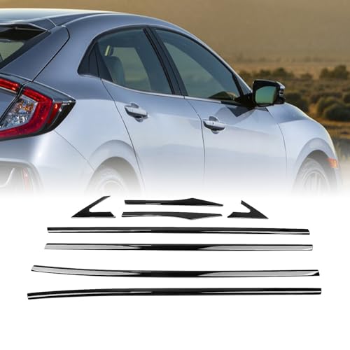 Fensterstreifen, Dichtungsband, Dichtungsband, Dekoration für Honda Civic 2016–2021, 8 Stück Fensterstreifen, Dichtungsband, Dichtungsband, Dekoration für Honda Civic 2016–2021, 8 Stück von IDENUONA