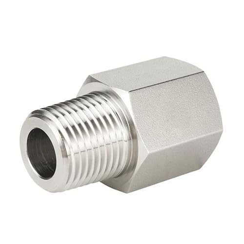 1 pcs Female BSPT to Male NPT Adapter Female NPT to Male 1/8" 1/4" 3/8" 1/2" 3/4" Connector Pipe Fitting 316 Stainless Steel IDGTTLDF(BSPT(F) to NPT(M),0.125 in x 0.125 in) von IDGTTLDF