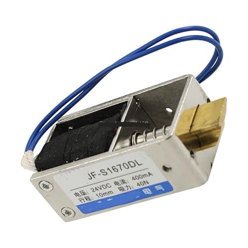 DC24V 400mA 10mm Stroke 40N Force Push Pull Type Frame DC Solenoid Electromagnet Magnet JF-S1670DL IDGTTLDF von IDGTTLDF