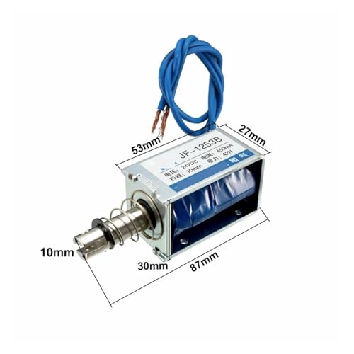 IDGTTLDF JF-1253B DC 24V 450mA 9.6W 42N 10mm Pull Push Type Linear Motion Solenoid Electromagnet IDGTTLDF JF-1253B DC 24V 450mA 9.6W 42N 10mm Pull Push Type Linear Motion Solenoid Electromagnet von IDGTTLDF