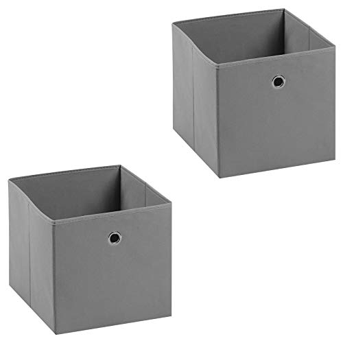 IDIMEX 2er Pack Stoffbox Faltbox Regalbox faltbar, in grau IDIMEX 2er Pack Stoffbox Faltbox Regalbox faltbar, in grau von IDIMEX