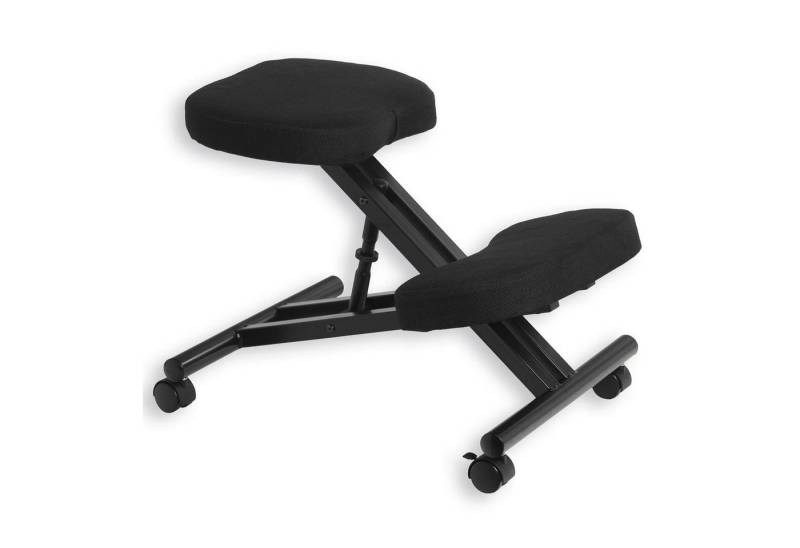 IDIMEX Arbeitshocker ROBERT, Kniestuhl Kniehocker Sitzhocker Bürohocker Stoff ergonomisch orthopädi von IDIMEX