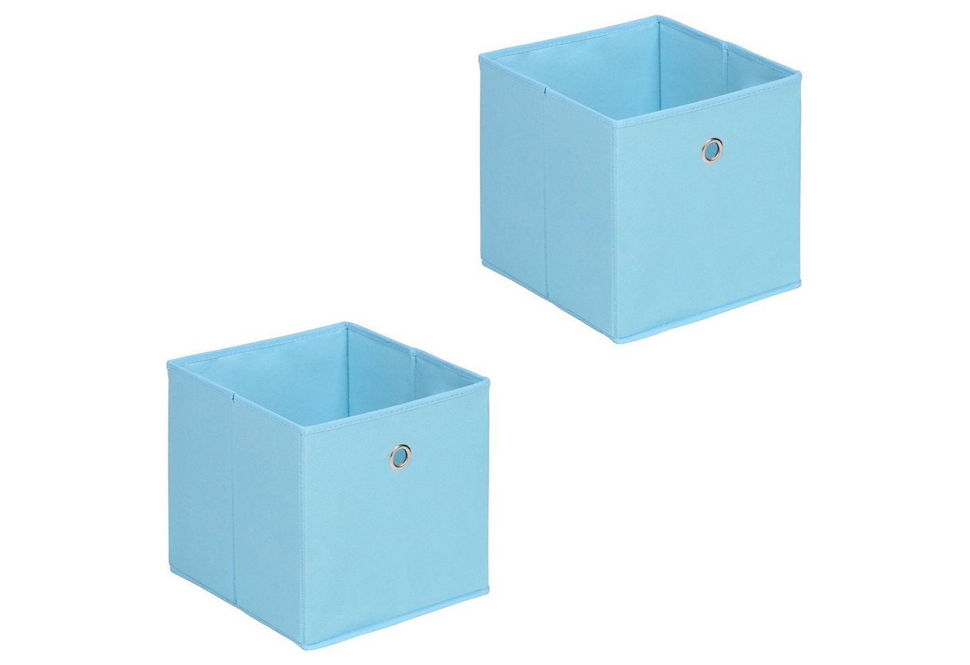 IDIMEX Aufbewahrungsbox ELA (Set), Stoffbox Faltbox Aufbewahrungsbox Einschubkorb Regalbox 2er Pack hellb von IDIMEX