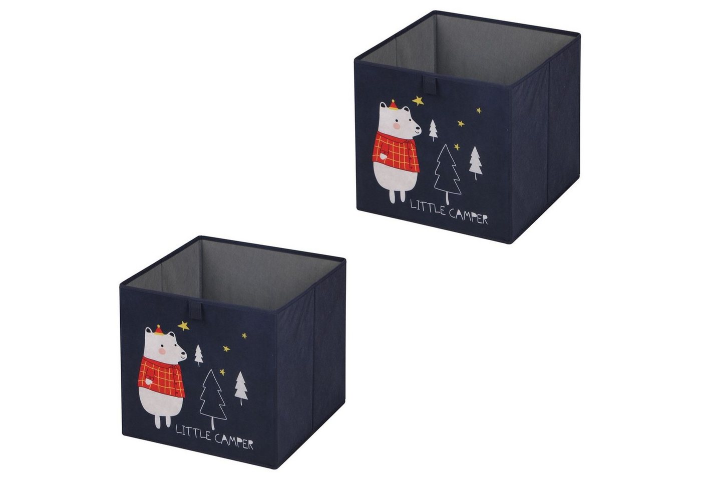 IDIMEX Aufbewahrungsbox BEAR-2 (Set), Regalbox für Kinderzimmer, 2er Set Aufbewahrungsbox mit Bären Motiv von IDIMEX