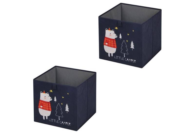 IDIMEX Aufbewahrungsbox BEAR-2 (Set), Regalbox für Kinderzimmer, 2er Set Aufbewahrungsbox mit Bären Motiv von IDIMEX