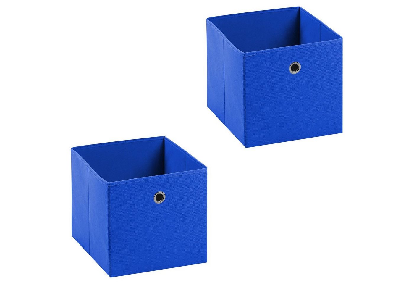 IDIMEX Aufbewahrungsbox ELA (Set), Aufbewahrungsboxen im 2er Set, Regalboxen mit Griff 27x27cm blau von IDIMEX