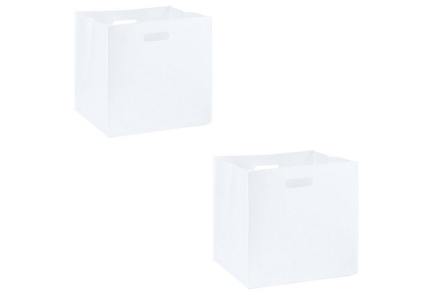 IDIMEX Aufbewahrungsbox FELT (Set), Stoff Aufbewahrungsbox aus Filz, Regalkorb im 2er Set, 32x32cm weiß von IDIMEX