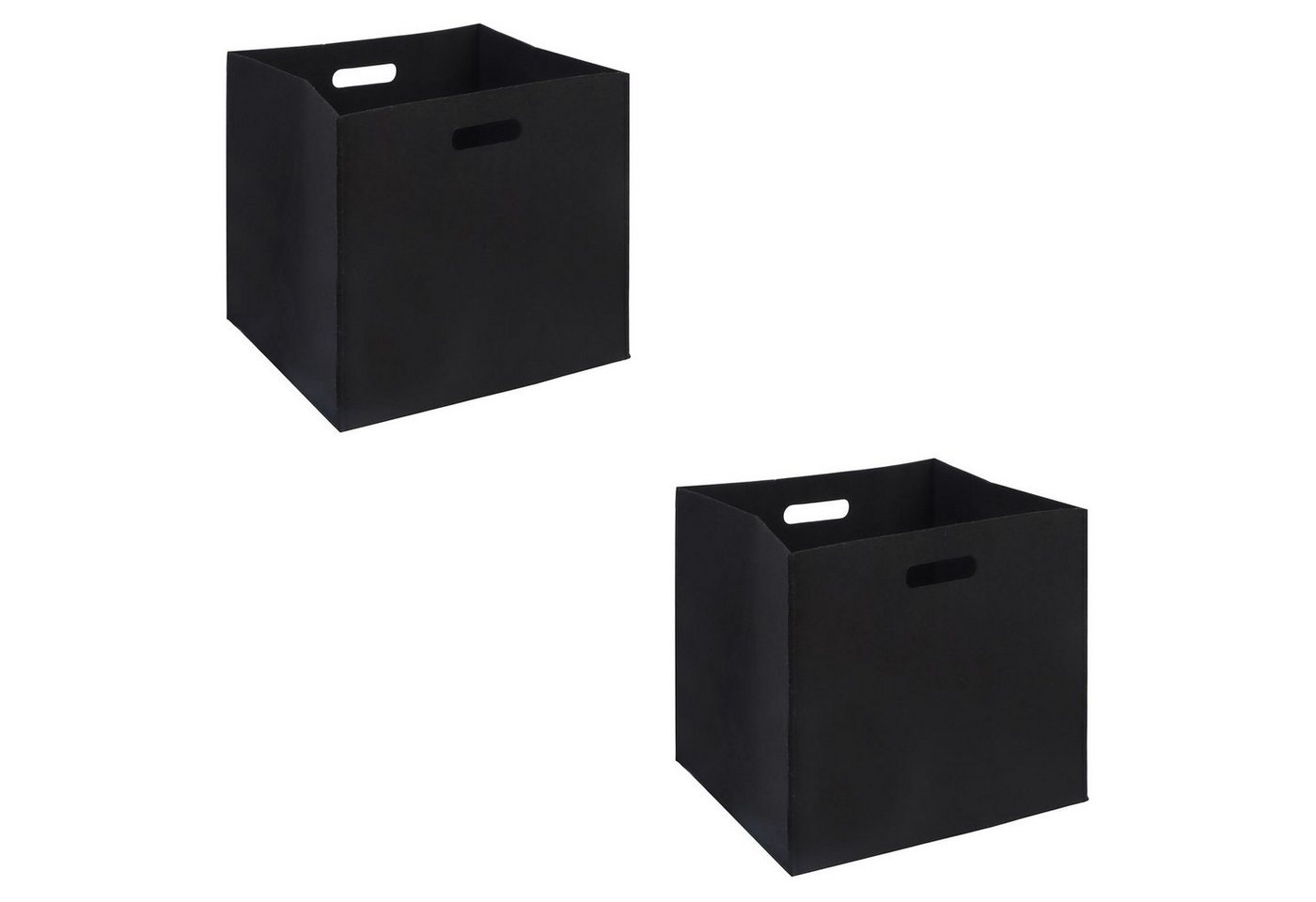 IDIMEX Aufbewahrungsbox FELT (Set), Stoff Aufbewahrungsbox aus Filz, Regalkorb im 2er Set, 32x32cm schwarz von IDIMEX