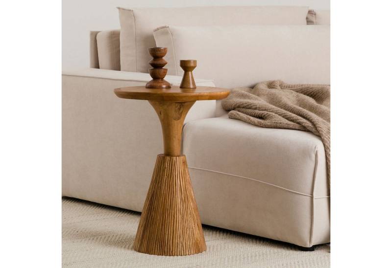 IDIMEX Beistelltisch BHIMA, Couchtisch rund 40 cm aus Mangoholz, skulpturales Design Natur IDIMEX Beistelltisch BHIMA, Couchtisch rund 40 cm aus Mangoholz, skulpturales Design Natur von IDIMEX