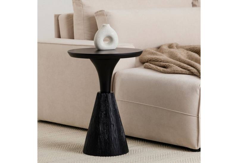 IDIMEX Beistelltisch BHIMA, Couchtisch rund 40 cm aus Mangoholz, skulpturales Design Schwarz IDIMEX Beistelltisch BHIMA, Couchtisch rund 40 cm aus Mangoholz, skulpturales Design Schwarz von IDIMEX