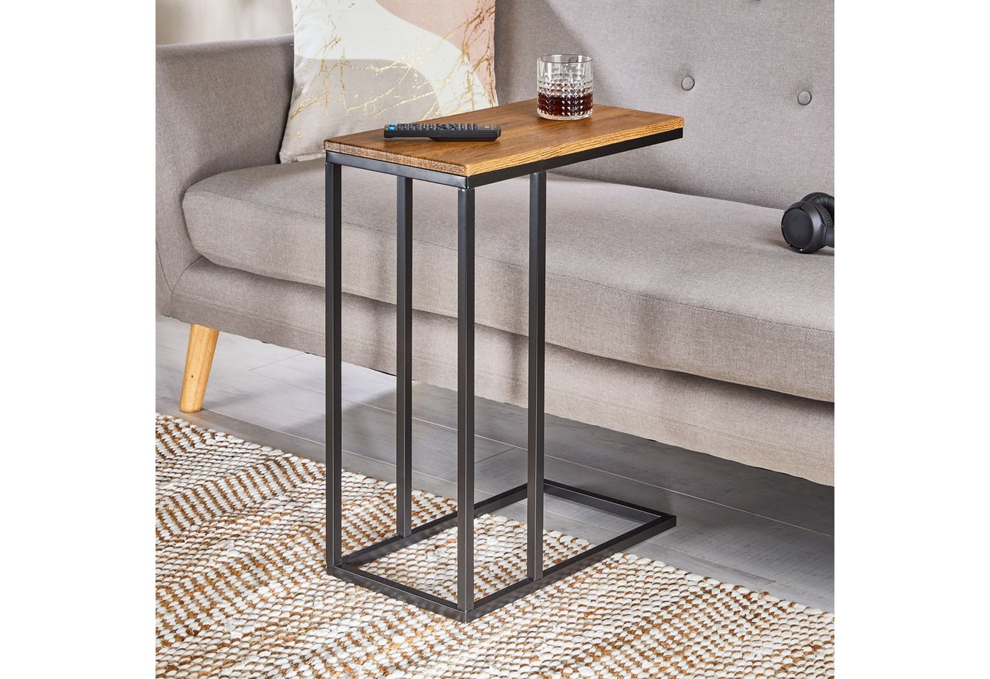 IDIMEX Beistelltisch DEBORA, Couchtisch mit Metallgestell aus MDF-Platte vintage/schwarz IDIMEX Beistelltisch DEBORA, Couchtisch mit Metallgestell aus MDF-Platte vintage/schwarz von IDIMEX