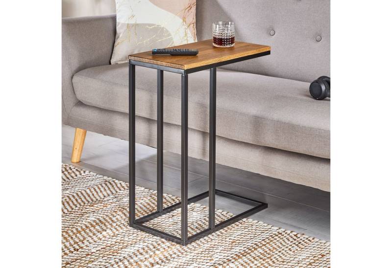 IDIMEX Beistelltisch DEBORA, Couchtisch mit Metallgestell aus MDF-Platte vintage/schwarz von IDIMEX