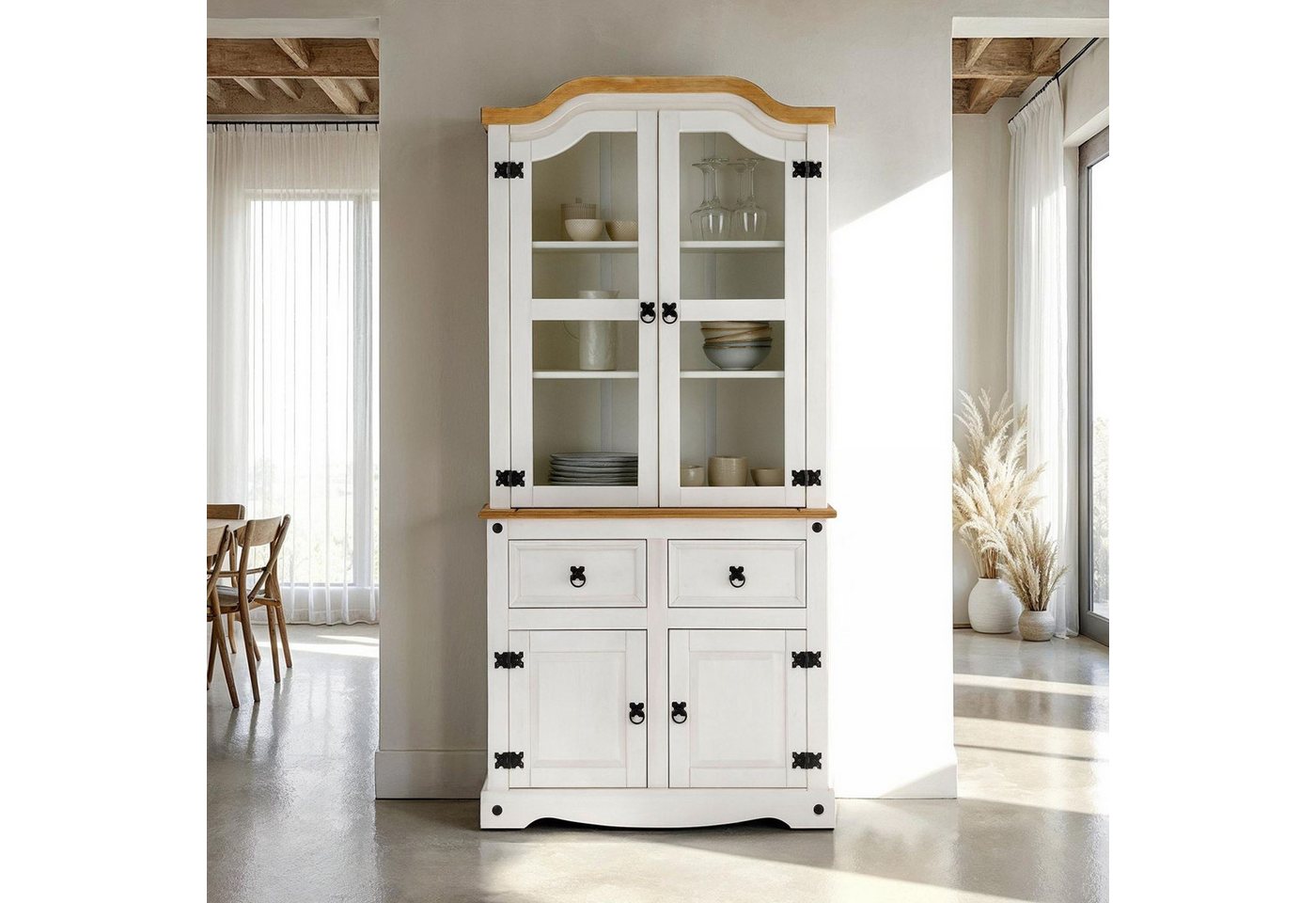 IDIMEX Buffet CAMPO Buffetschrank im Landhausstil, Küchenbuffet aus Kiefer Massivholz weiß IDIMEX Buffet CAMPO Buffetschrank im Landhausstil, Küchenbuffet aus Kiefer Massivholz weiß von IDIMEX