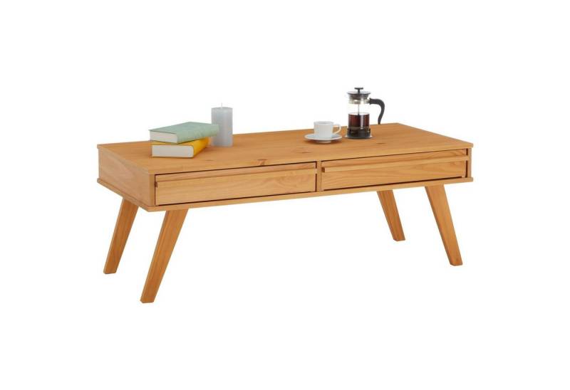 IDIMEX Couchtisch JONA, Couchtisch Beistell Sofa Tisch 2 Schubladen Kiefer massiv Skandi Look von IDIMEX
