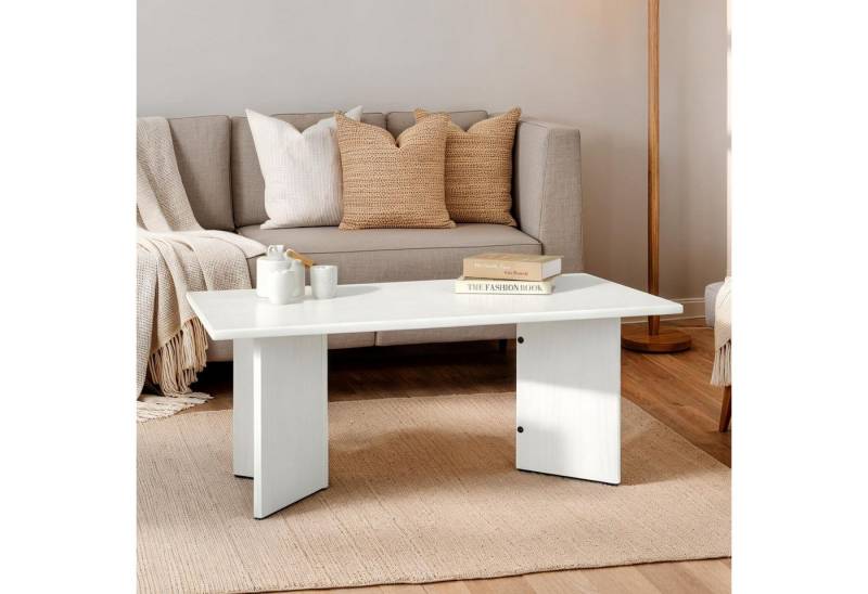 IDIMEX Couchtisch MESA, moderner Wohnzimmer Tisch aus Massivholz, Sofatisch 110x60 cm weiß von IDIMEX