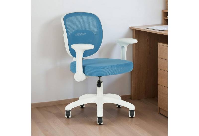 IDIMEX Drehstuhl AMELIA, Kinder Schreibtischstuhl ergonomisch höhenverstellbar blau von IDIMEX