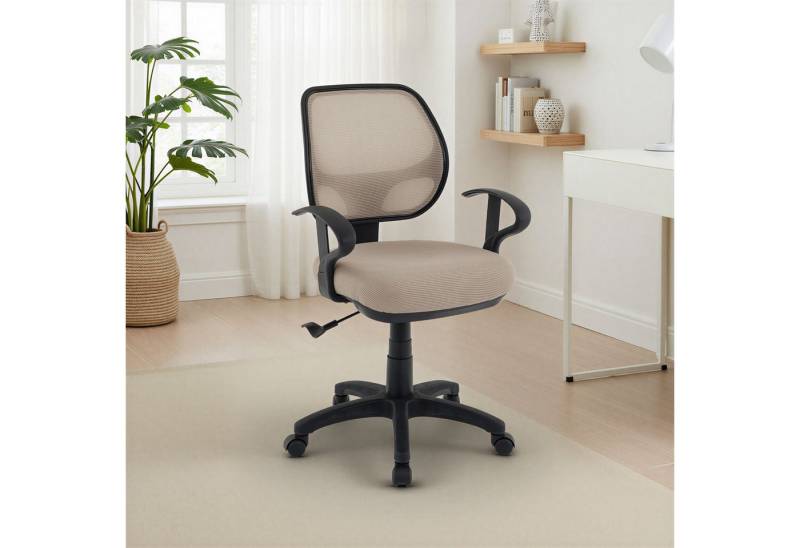 IDIMEX Drehstuhl COOL-1, Bürostuhl Kinder höhenverstellbar mit Wippfunktion Netzbezug Taupe IDIMEX Drehstuhl COOL-1, Bürostuhl Kinder höhenverstellbar mit Wippfunktion Netzbezug Taupe von IDIMEX