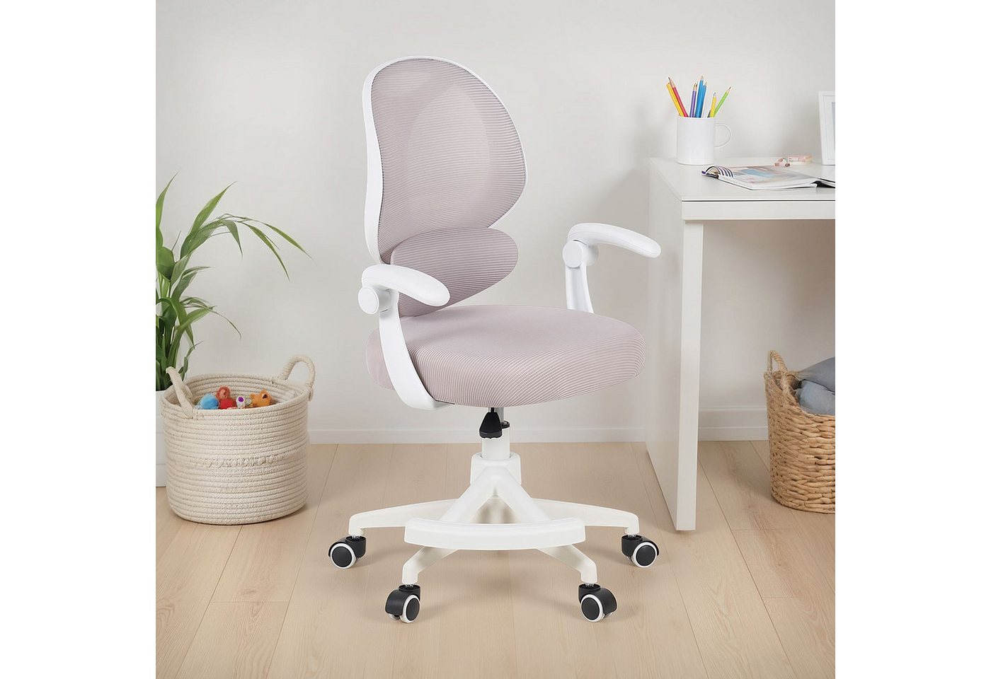 IDIMEX Drehstuhl ISLA, Schreibtischstuhl mit Fußstütze ergonomisch höhenverstellbar Grau IDIMEX Drehstuhl ISLA, Schreibtischstuhl mit Fußstütze ergonomisch höhenverstellbar Grau von IDIMEX