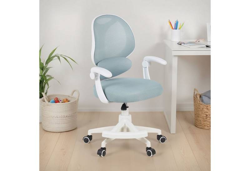 IDIMEX Drehstuhl ISLA, Schreibtischstuhl mit Fußstütze ergonomisch höhenverstellbar Grün von IDIMEX