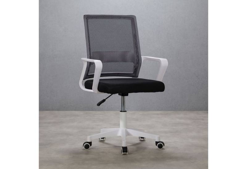 IDIMEX Drehstuhl PERTH, Ergonomischer Schreibtischstuhl mit höhenverstellbar mit Rollen grau von IDIMEX