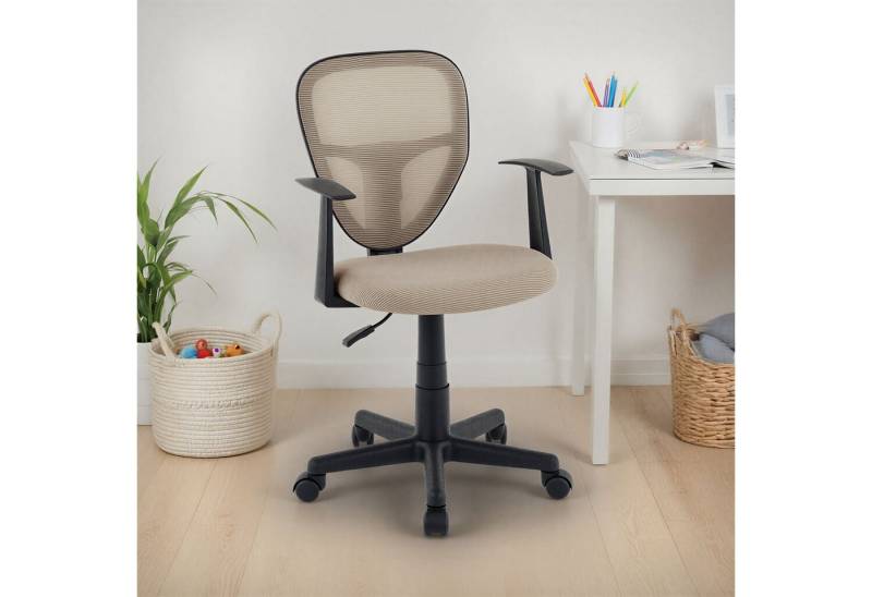 IDIMEX Drehstuhl STUDIO, Schreibtischstuhl Kinder höhenverstellbar mit Armlehnen Taupe IDIMEX Drehstuhl STUDIO, Schreibtischstuhl Kinder höhenverstellbar mit Armlehnen Taupe von IDIMEX