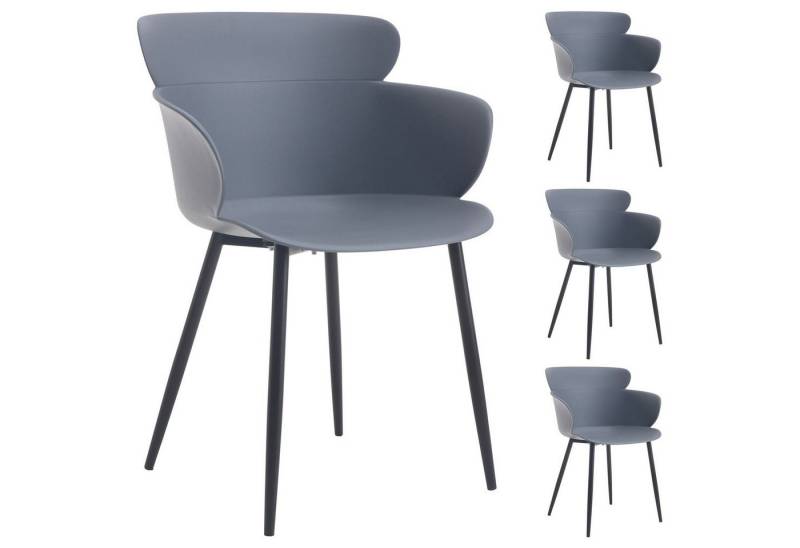 IDIMEX Esszimmerstuhl CATCH (4 St), Esszimmerstuhl 4er Set Stühle Esszimmer Küchenstuhl Essstuhl Sitzschal von IDIMEX