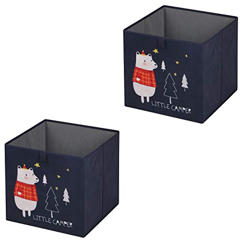 IDIMEX Faltbox Bear-2, Aufbewahrungsbox Ordnungsbox Stoffbox Regalbox, im 2er Pack, mit Motivdruck Bär IDIMEX Faltbox Bear-2, Aufbewahrungsbox Ordnungsbox Stoffbox Regalbox, im 2er Pack, mit Motivdruck Bär von IDIMEX