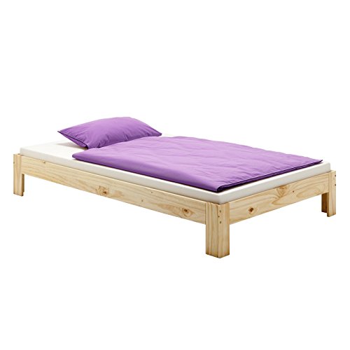 IDIMEX Futonbett Einzelbett Thomas 100 x 200 cm Kiefer massiv Natur lackiert von IDIMEX