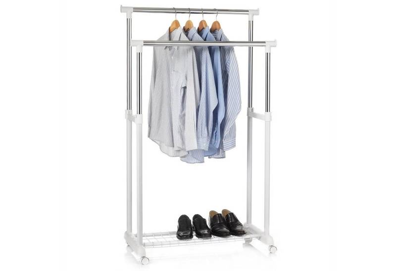 IDIMEX Garderobenständer GROSSO, Garderobenwagen Rollgarderobe Kleiderständer höhenverstellbar in 2 Far von IDIMEX
