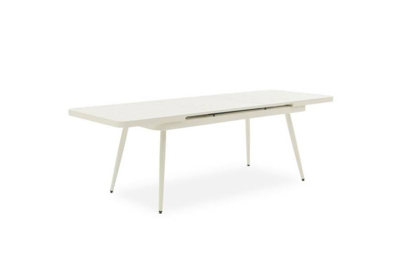 IDIMEX Gartentisch SUNNY, Outdoor Tisch 150-200cm ausziehbar, wetterfest & UV beständig weiß von IDIMEX