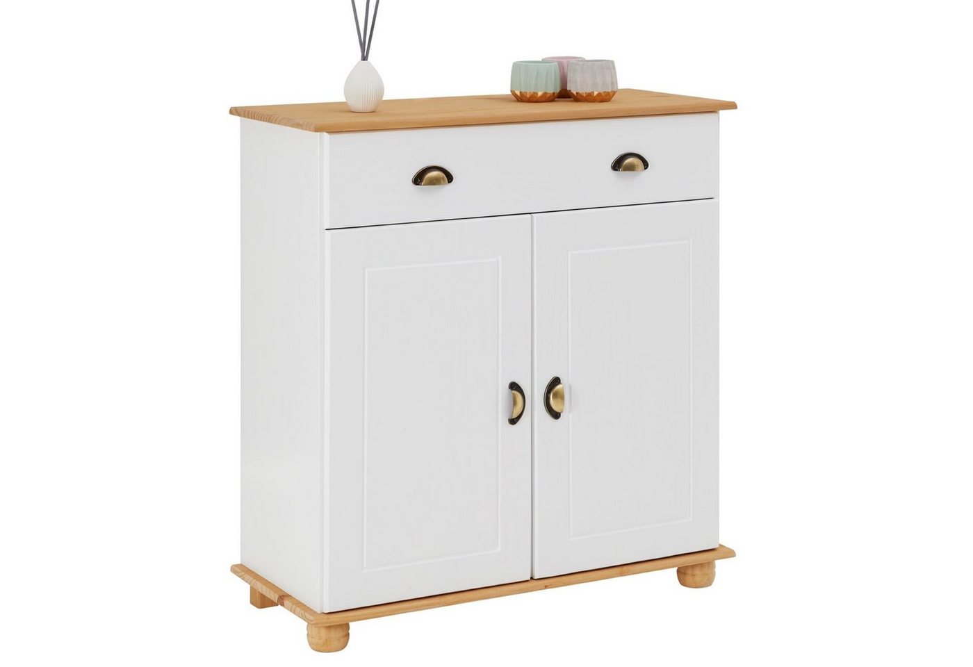 IDIMEX Highboard COLMAR, Kommode Vertiko Highboard Holz Anrichte Kiefer massiv 1 Schublade2 Tür von IDIMEX