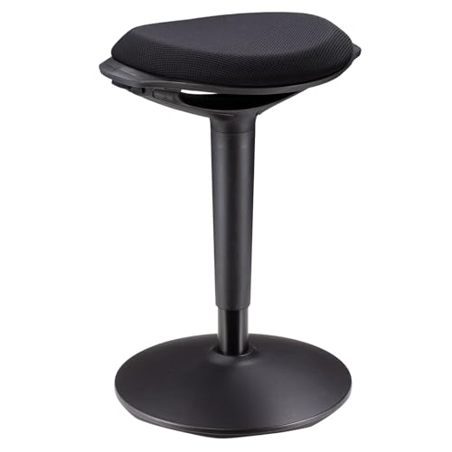 IDIMEX Hocker Astoria - Ergonomisch, Höhenverstellbar, Bürostuhl, Arbeitsstuhl, Schwarz von IDIMEX