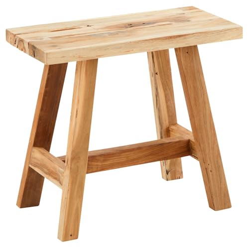 IDIMEX Hocker RANGUN Teak Natur Massivholz Sitzhocker Flurhocker Dekohocker von IDIMEX