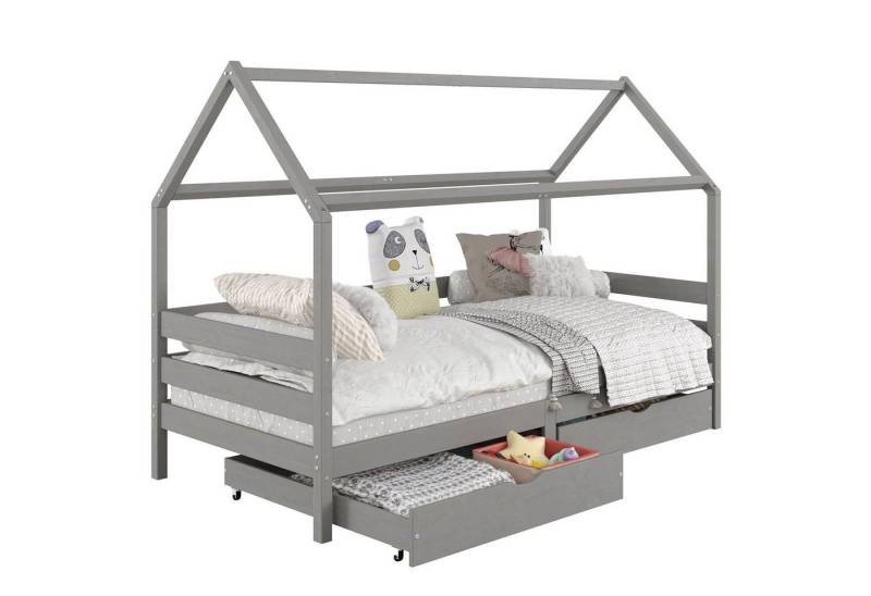 IDIMEX Kinderbett CLIA, Hausbett CLIA Kinderbett Montessori 2 Schubladen 90 x 200 Kiefer massi IDIMEX Kinderbett CLIA, Hausbett CLIA Kinderbett Montessori 2 Schubladen 90 x 200 Kiefer massi von IDIMEX