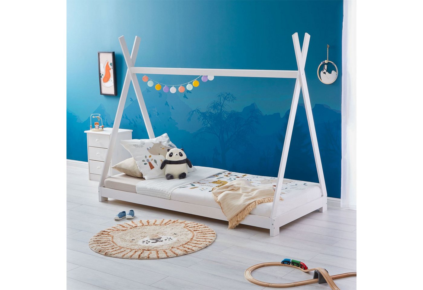 IDIMEX Kinderbett ELIN, Tipibett Hausbett ELIN 90X190cm, kiefer massiv- weiß IDIMEX Kinderbett ELIN, Tipibett Hausbett ELIN 90X190cm, kiefer massiv- weiß von IDIMEX