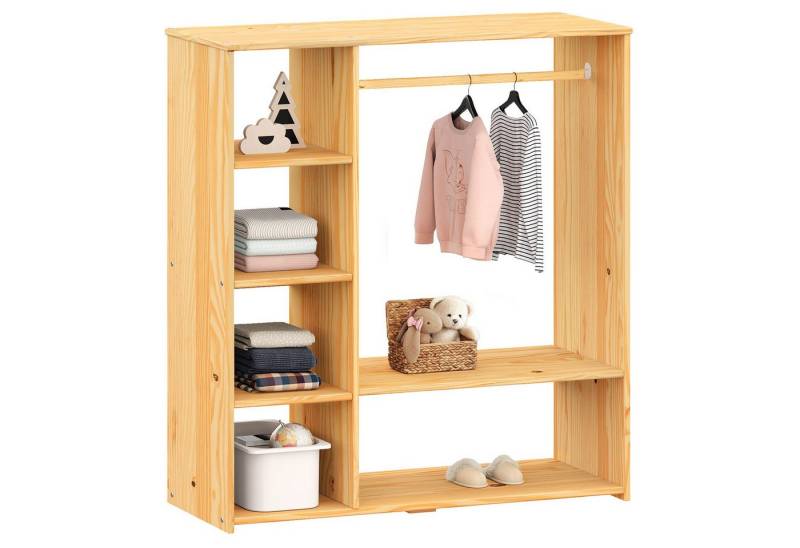 IDIMEX Kinderkleiderschrank RAFAEL Kinderschrank mit Kleiderstange kinderregal standgarderobe Kiefer von IDIMEX