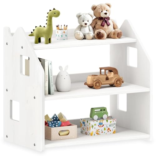IDIMEX Kinderregal Yasmin 3 Ablagen weiß - Montessori Regal für Spielzeug und Bücher, Kinderzimmer Aufbewahrung aus Kiefer Massivholz, Regalaufbewahrung IDIMEX Kinderregal Yasmin 3 Ablagen weiß - Montessori Regal für Spielzeug und Bücher, Kinderzimmer Aufbewahrung aus Kiefer Massivholz, Regalaufbewahrung von IDIMEX