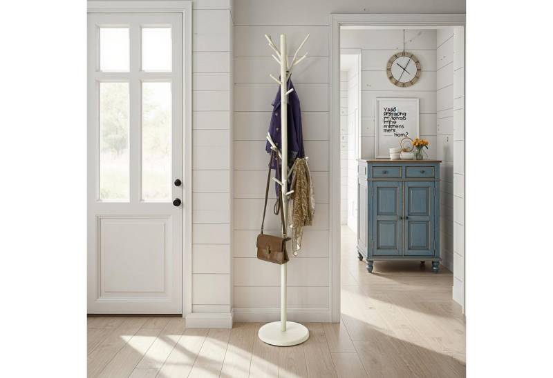 IDIMEX Kleiderständer ZENO, Garderobenständer mit 6 Haken aus Metall Flur Beige von IDIMEX
