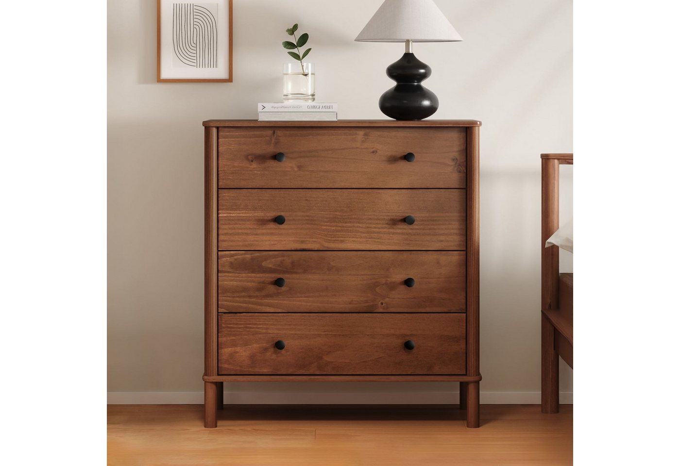 IDIMEX Kommode APOANA, Schlafzimmer Kommode mit Schubladen aus Massivholz kastanien farben IDIMEX Kommode APOANA, Schlafzimmer Kommode mit Schubladen aus Massivholz kastanien farben von IDIMEX