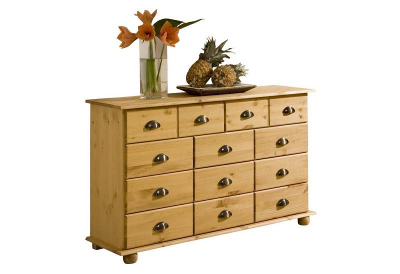 IDIMEX Kommode COLMAR, Schubladenkommode mit Muschelgriff, Sideboard Massivholz gebeizt von IDIMEX