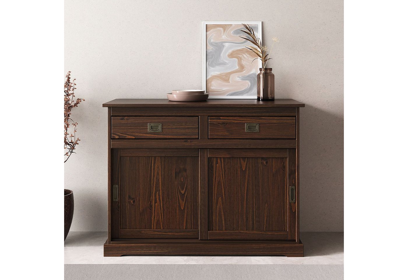 IDIMEX Kommode SAVONA, Kommodenschrank mit 2 Schubladen und Türen aus Holzoptik nussbaum IDIMEX Kommode SAVONA, Kommodenschrank mit 2 Schubladen und Türen aus Holzoptik nussbaum von IDIMEX