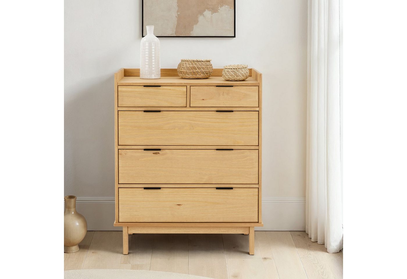 IDIMEX Kommode TEPERA, Schubladenschrank aus Massivholz mit Stauraum, Gebeizt/Gewachst IDIMEX Kommode TEPERA, Schubladenschrank aus Massivholz mit Stauraum, Gebeizt/Gewachst von IDIMEX