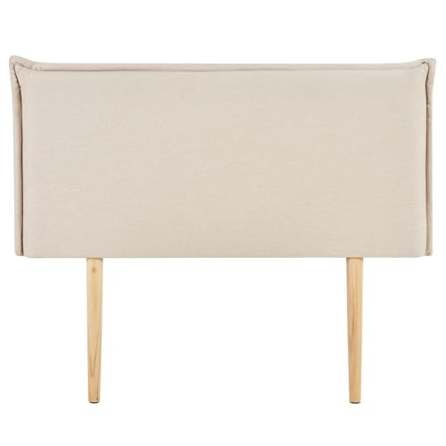 IDIMEX Kopfteil BASOL mit Holzbeinen 120 cm in beige. Gepolstertes Bettkopfteil mit hochwertigem Stoff für Einzelbetten von IDIMEX