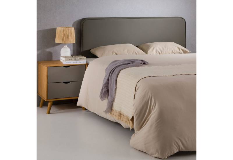 IDIMEX Kopfteil CELEST, Kopfteil gepolstert 160 cm Wandschutz Bett mit Wandbefestigung grau von IDIMEX