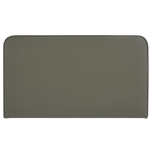 IDIMEX Kopfteil NAOFE gepolstert mit Wandbefestigung grau - Bettkopfteil 120 cm, headboard mit Kunstlederbezug für Einzelbett, Kopfende von IDIMEX