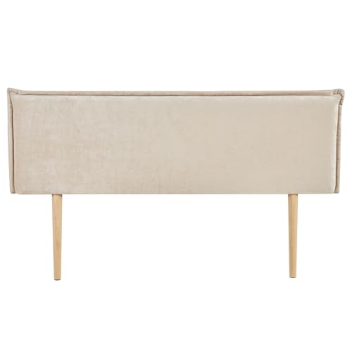 IDIMEX Kopfteil OVIO mit Holzbeinen 160 cm in Creme weiß – Gepolstertes Bettkopfteil aus hochwertigem Chenille Stoff, für Doppelbetten in eleganter Optik, Headboard von IDIMEX